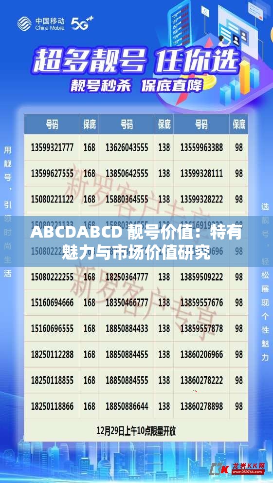 ABCDABCD 靓号价值：特有魅力与市场价值研究